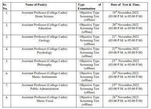 Read more about the article HPPSC Shimla Exam Dates for Assistant Professor (College Cadre)