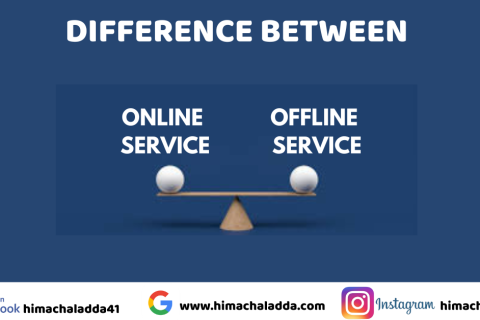 Differentiate between Online and Offline services