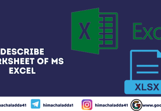describe the worksheet of ms excel