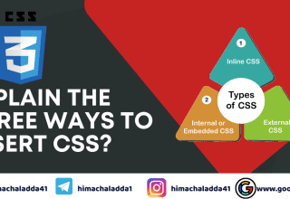 Three ways to insert CSS