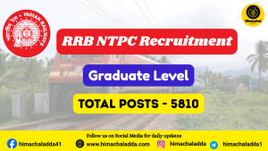 Read more about the article RRB NTPC 2025 Notification Out for Graduate Level Posts – Apply Online for 5810 Vacancies